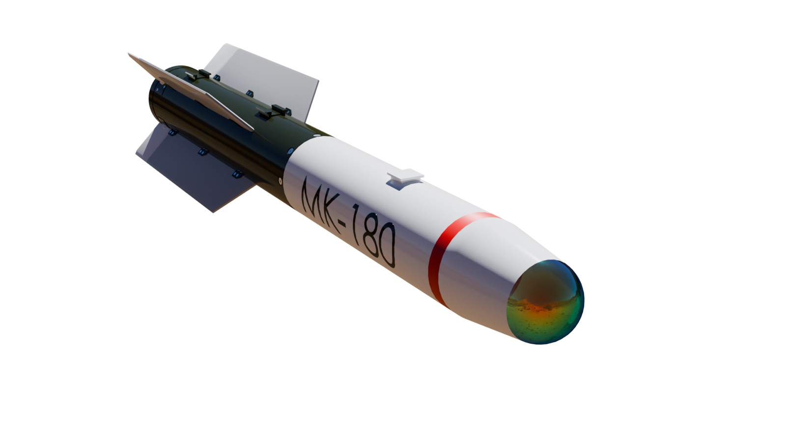 Imagem conceitual do míssil MK-180 publicada pela MK Dynamics